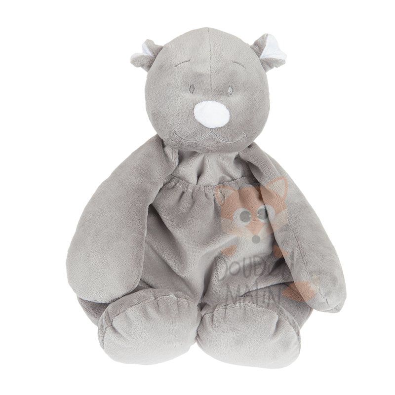  nouky the bear soft toy grey white pocket 35 cm 